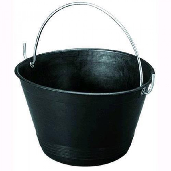Secchio Per Muratore Plastica Pesante D.36 Cm Nero 