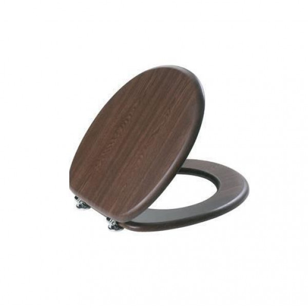 Sedile Copriwater Wc in legno MDF noce scuro YBO