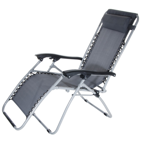 Sedia Ibiza grigia 62x142x120 Biacchi Ettore