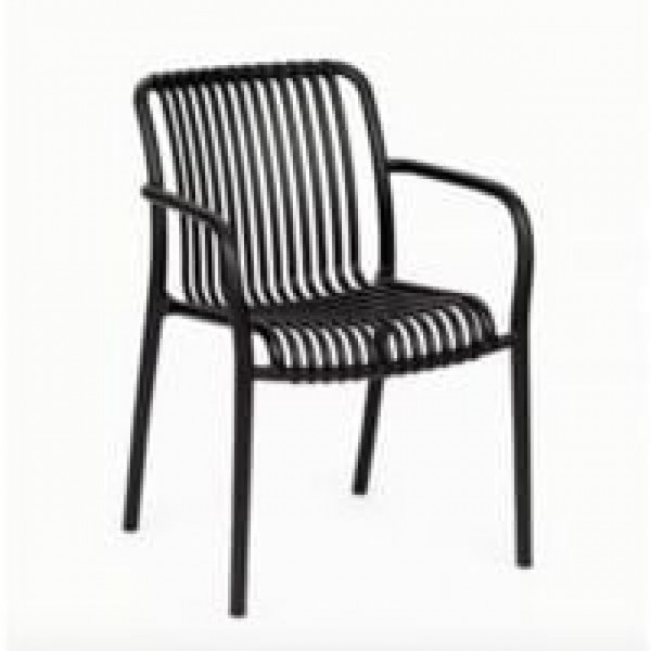 Sedia Nives nera 56x42x81 cm Biacchi Ettore