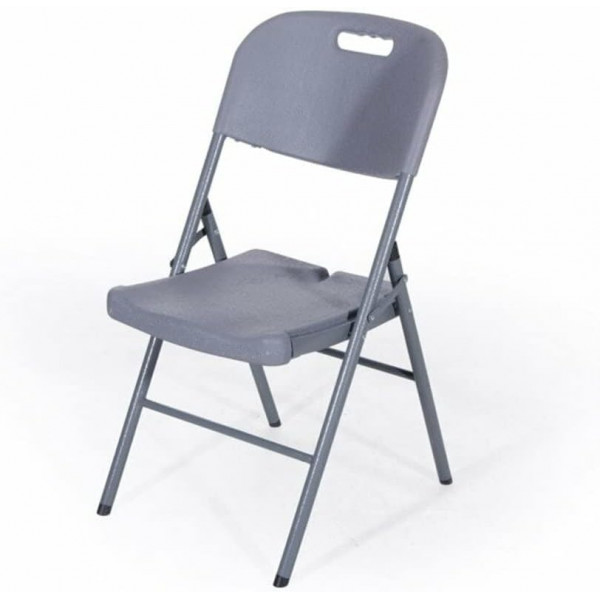 Sedia pieghevole grigia in plastica 45x50x88 cm Biacchi Ettore