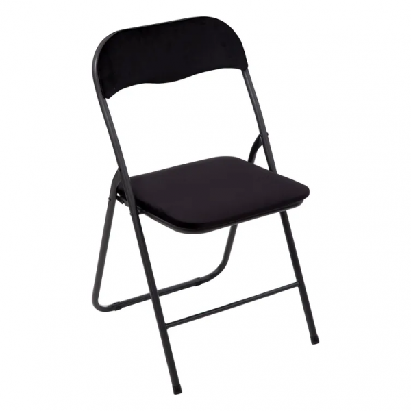 SEDIA PIEGHEVOLE NERA mm 440x460x790h