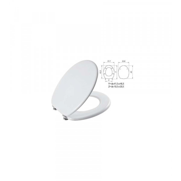 SEDILE WC START BIANCO CERNIERE METALLO