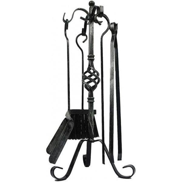 Set per caminetto 5 pezzi Blinky in ferro battuto 