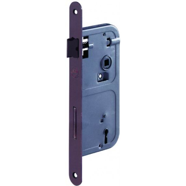 serratura patent grande bordi tondi bronzato mm. 8x45