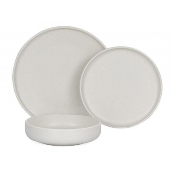 Servizio piatti in porcellana Skandik Pepper White 18 pezzi Dimo
