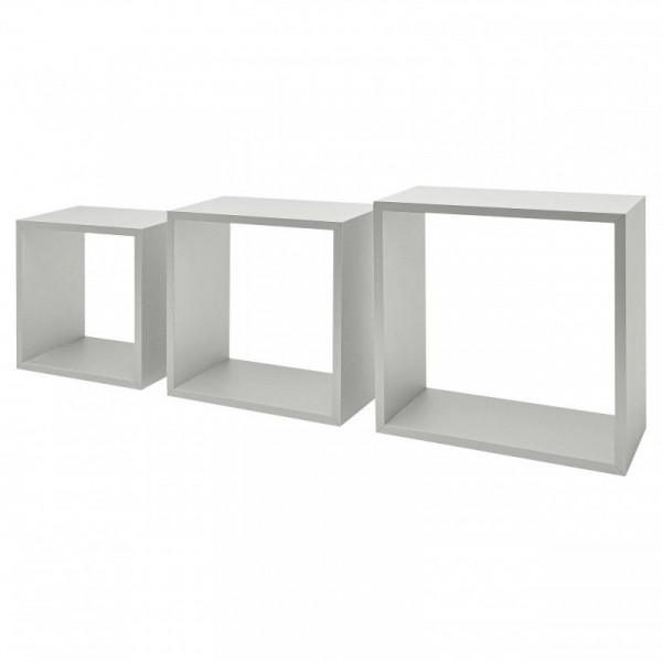 Set 3 cubi Kimono mdf alluminio 30 x 30 x12 cm