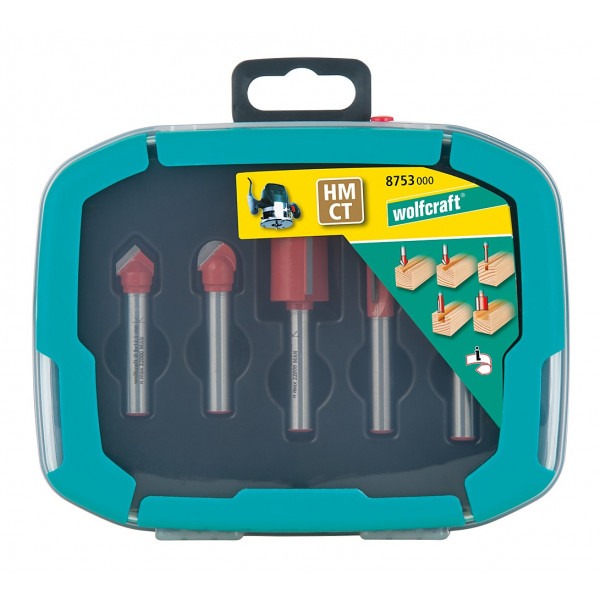 Wolfcraft  Set di frese per scanalature codolo Ø 8mm 