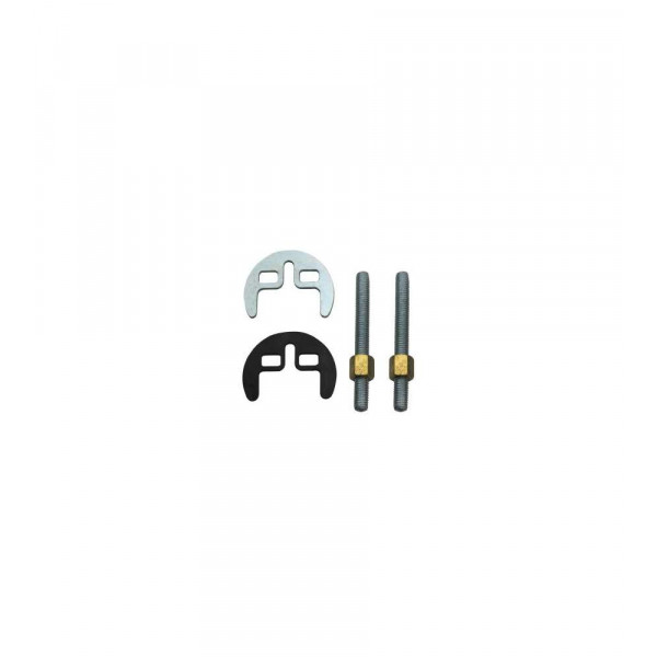 SET FISSAGGIO RUBINETTI 2 FORI 2 VITI 2 DADI E 1 FLANGIA 