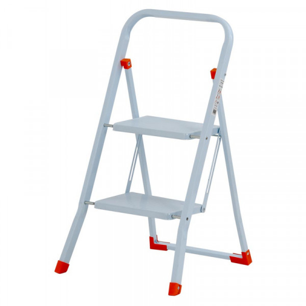 Sgabello in acciaio Sempreutile bianco Gierre 2 gradini  84x48x52 cm 