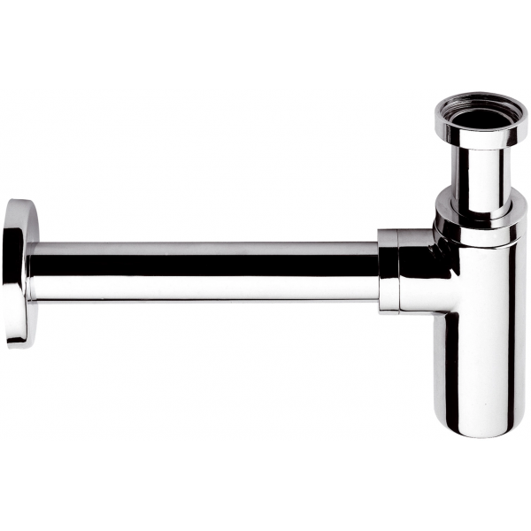 Sifone per Lavabo Design Tondo Alto 1-1/4" Metallo Cromo