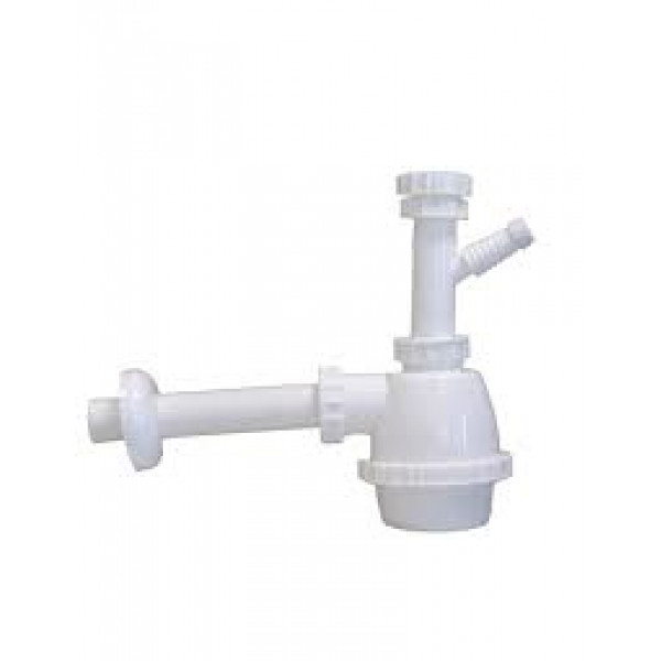Sifone moplen 1 via senza piletta attacco lavabo 1 1/4
