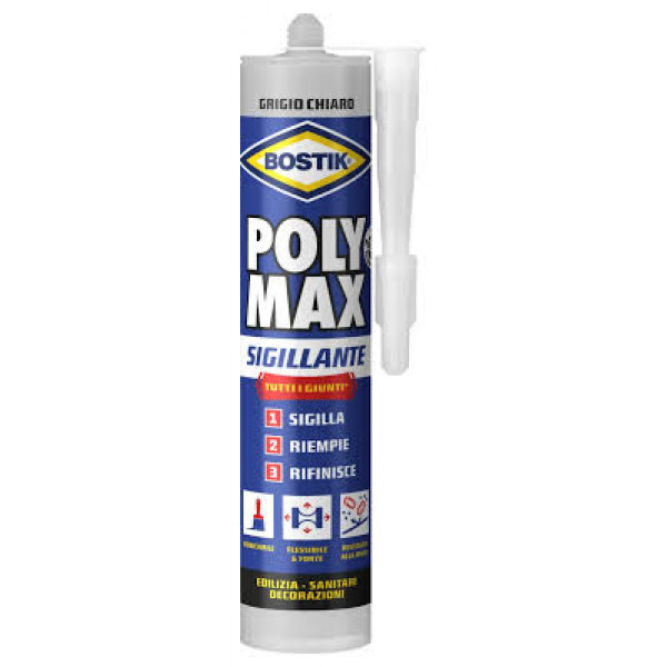 SIGILLANTE POLIMAX GRIGIO TRASPARENTE  CARTUCCIA DA 280 ML 