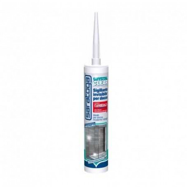 Saratoga Cartuccia Silicone Crystal Clear per Docce - 290 ml