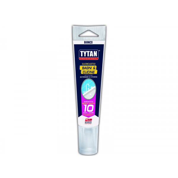 Silicone Acetico Bagni e Cucine Tytan Antimuffa Bianco 60ml - Sigillatura Perfetta e Protettiva!