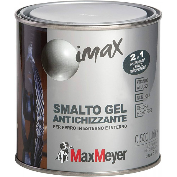 Smalto antiruggine MaxMeyer gel antichizzante flacone da 500 ml  Bronzo 