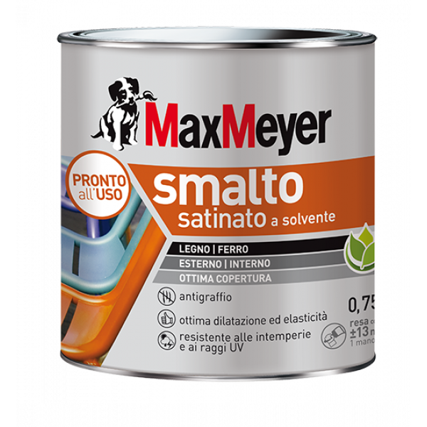  MAXMEYER SMALTO A  SOLVENTE SATINATO BASE NEUTRA FLACONE 450 ML