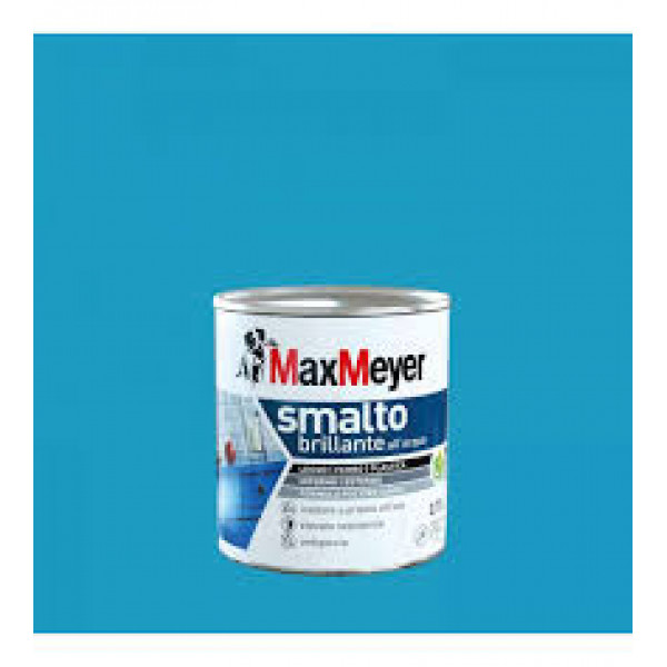 SMALTO ALL'ACQUA POLIURETANICO BRILLANTE TURCHESE FLACONE DA 750 ML 