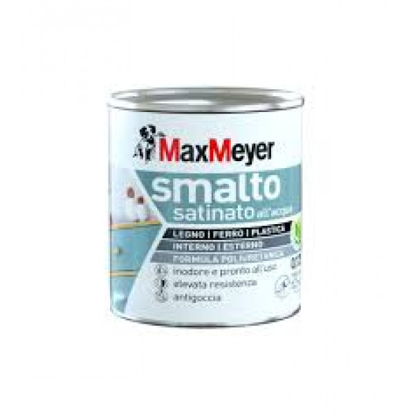 SMALTO ALL'ACQUA POLIURETANICO SATINATO BIANCO PANNA  FLACONE DA 500 ML 