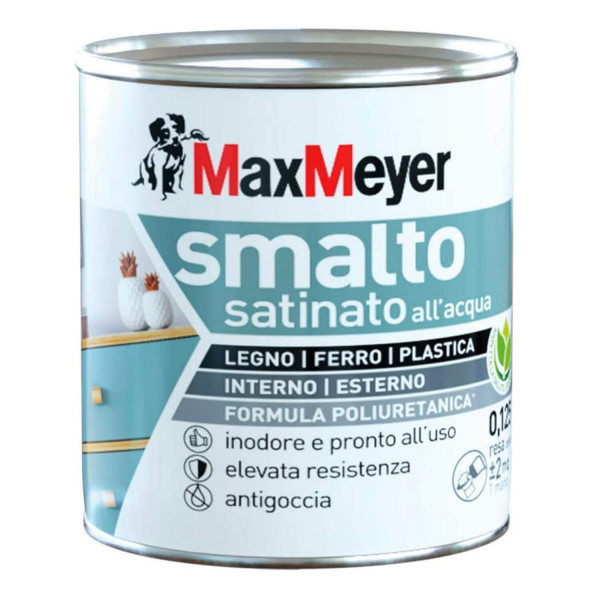 SMALTO ALL'ACQUA POLIURETANICO SATINATO DENIM FLACONE DA 125 ML 