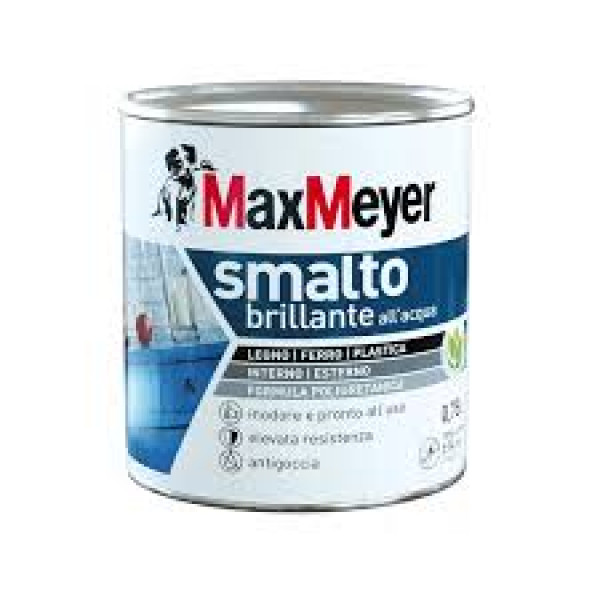 Smalto brillante all'acqua nero flacone da 750 ml