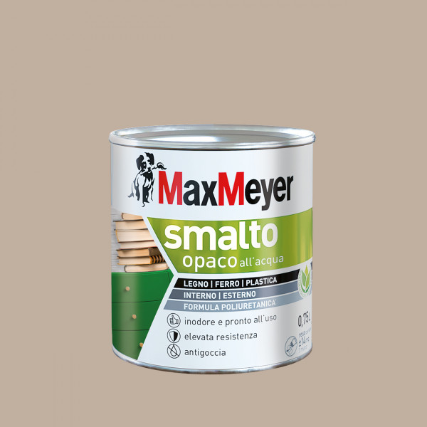 MAXMEYER SMALTO ALL'ACQUA OPACO TORTORA FLACONE DA 750 ML 