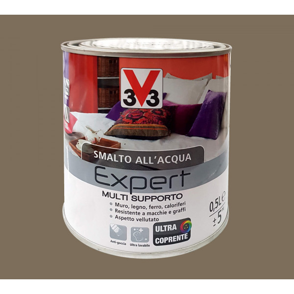V33 Smalto multisupporto expert grigio talpa dorato flacone da 500 ml 