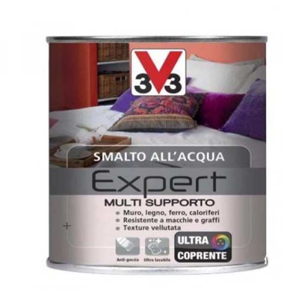 V33 Smalto multisupporto expert nero opaco flacone da 500 ml 