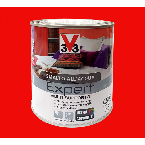 V33 SMALTO MULTISUPPORTO EXPERT ROSSO FLACONE DA 500 ML
