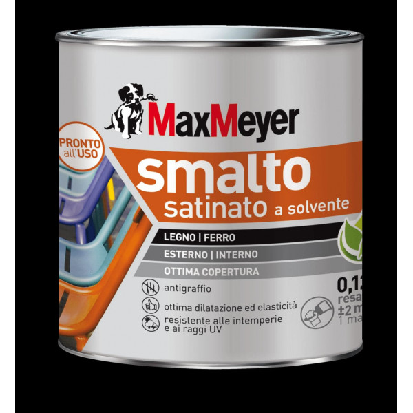 SMALTO SOLVENTE SATINATO BIANCO FLACONE DA 125 ML