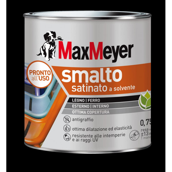 SMALTO SOLVENTE SATINATO BIANCO FLACONE DA 750 ML 