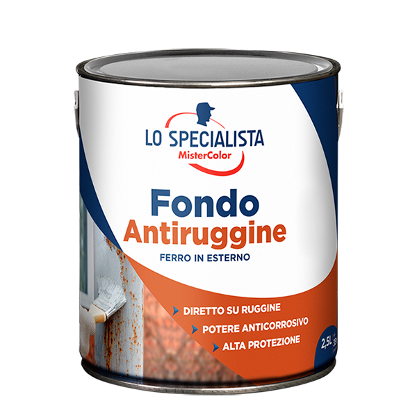 FONDO ANTIRUGGINE SOLVENTE  GRIGIO FLACONE DA 2.5LT