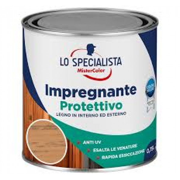 LO SPECIALISTA IMPREGNANTE ALL'ACQUA NOCE SCURO FLACONE DA 750 ML 