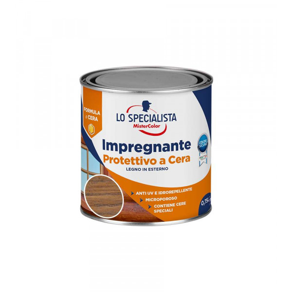 Lo specialista Impregnante cera solvente flacone da 0,75 lt. noce