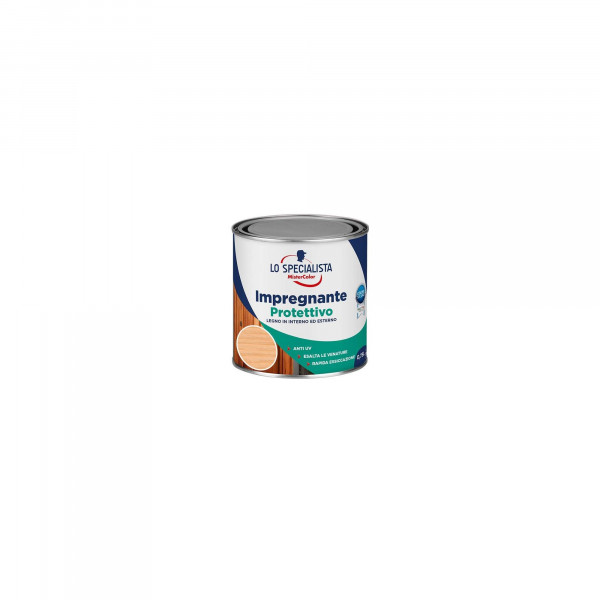 LO SPECIALISTA IMPREGNANTE SOLVENTE PER LEGNO NEUTRO INCOLORE FLACONE DA 750 ML 