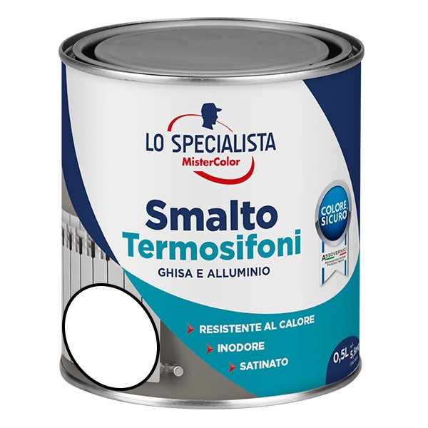 LO SPECIALISTA SMALTO TERMOSIFONI ALL'ACQUA  BIANCO 500 ML