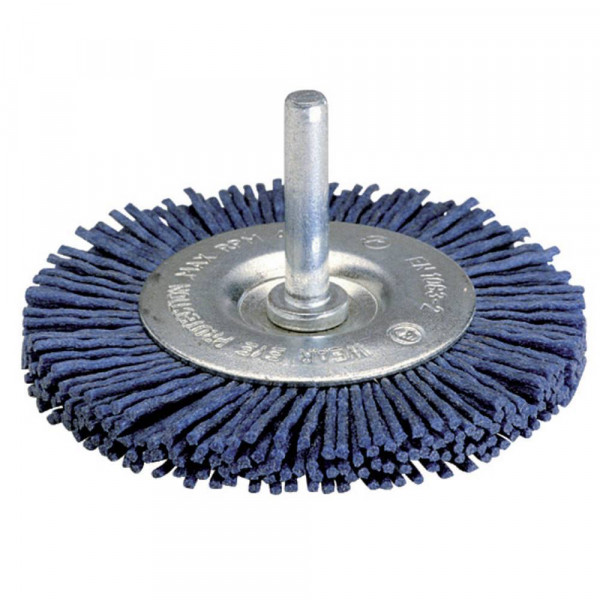 Wolfcraft Spazzola a disco in nylon Ø 100mm gambo 6 mm 