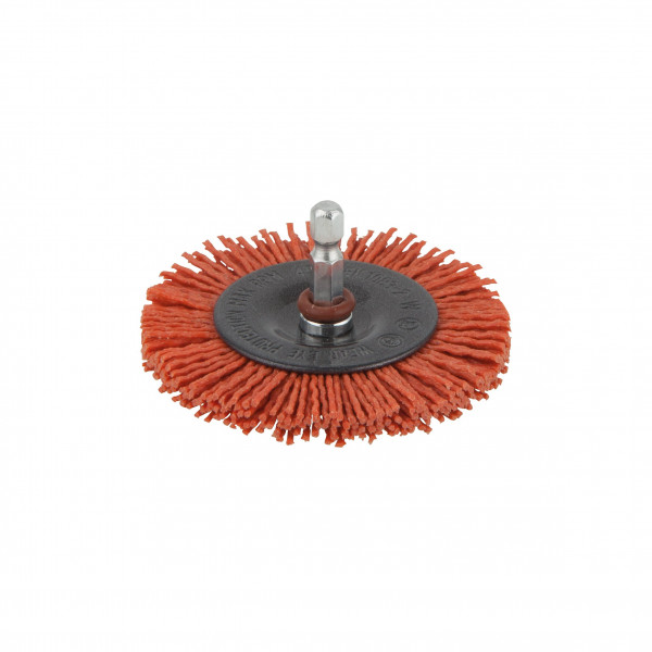 SPAZZOLA DISCO NYLON 75MM GAMBO 6 MM