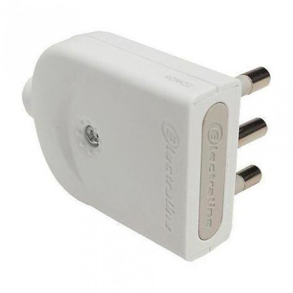 Spina mobile orientabile electraline  bianco 2p+t 16a