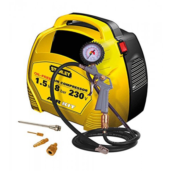 Compressore stanley air kit aria portatile senza serbatoio 1,5 hp 8 bar