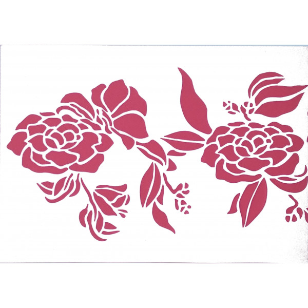 STENCIL EASY 21X90  CM 104 PEONIE