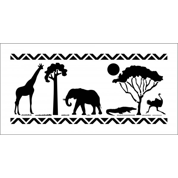 STENCIL EASY 21X90CM A 109 SAFARI