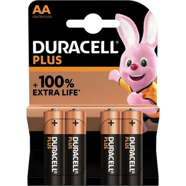 duracell aa plus alcalina 1 blister da 4 pile  stilo