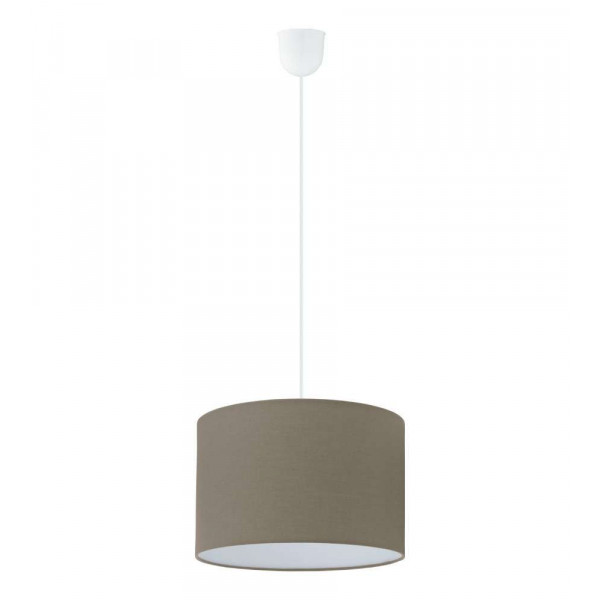 Lampada a sospensione Rossano Eglo colore tortora cilindro 60W