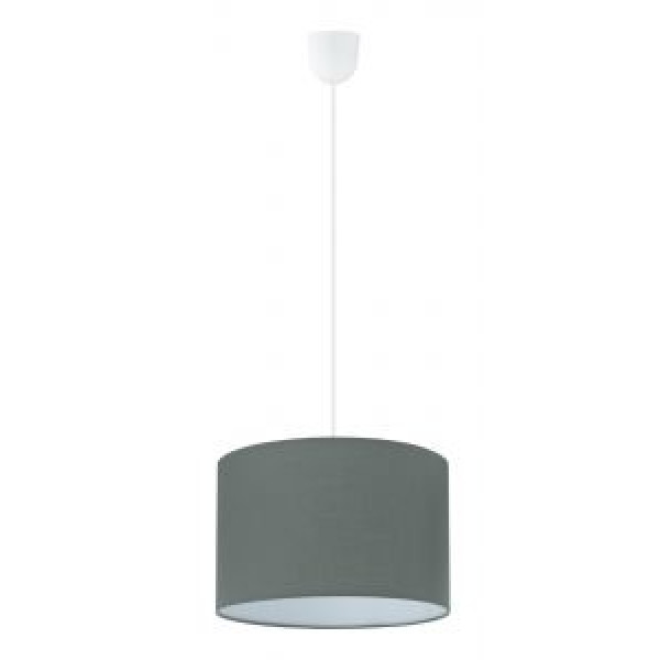 Lampada a sospensione Rossano S 1 60W E27 Grigio 
