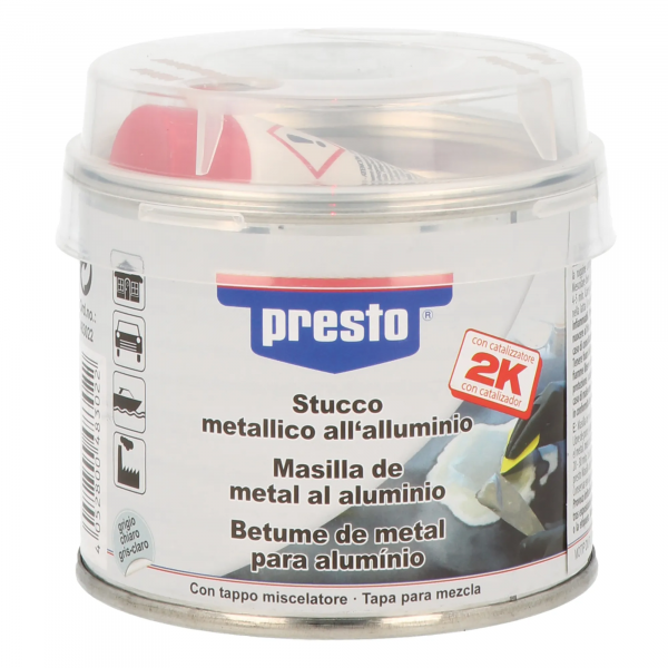STUCCO METALLICO ALLUMINIO 250 GR PRESTO 