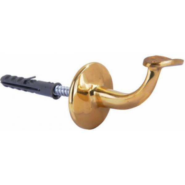Supporto corrimano tondo concavo in ottone Machieraldo Gustavo