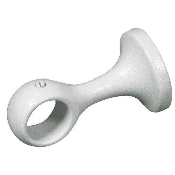 Supporto bastone tenda monoblocco chiuso bianco 17 cm 