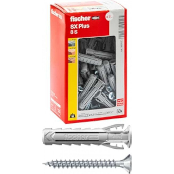 Tasselli con vite SX Plus 8x40 S  confezione da 50 pz 