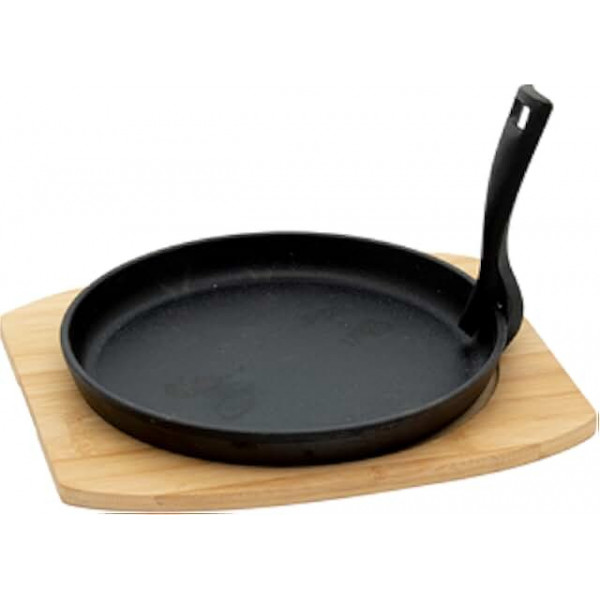 Set 3 pezzi Tapas tondi ghisa/bamboo 26x24 cm Dimo